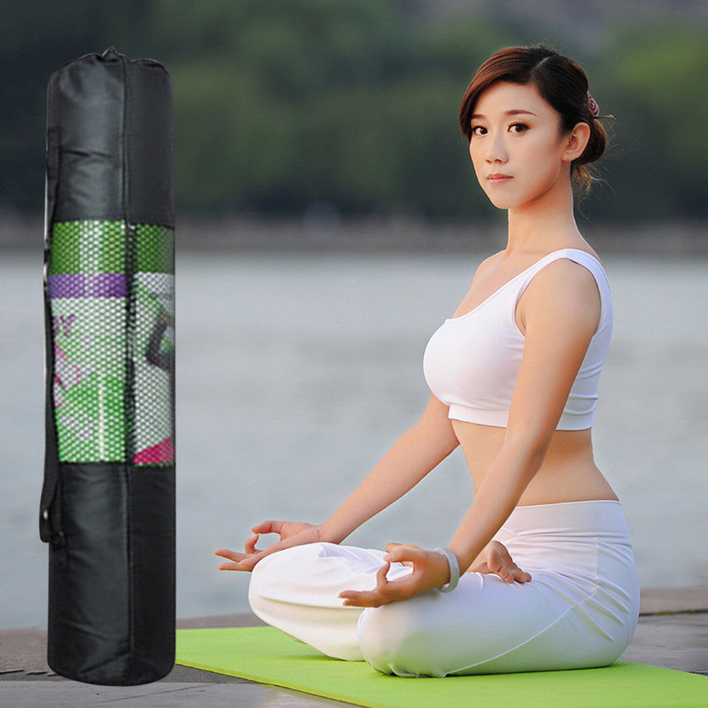 Sales promotion Portable Yoga Bag Pilates Mat Mesh Case Bag Oxford Exercise Workout Carrier 67cm free shipping