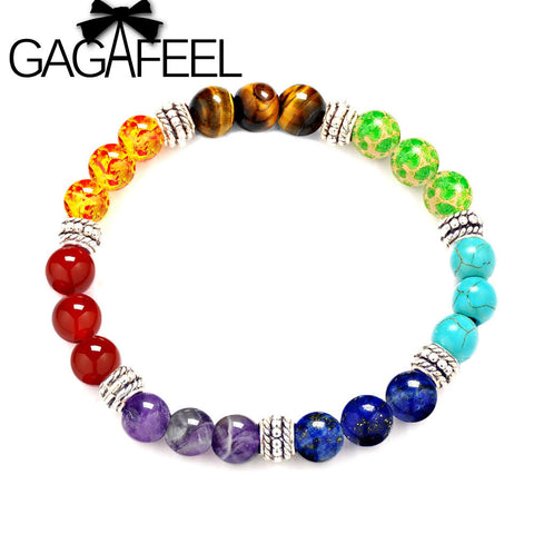 GAGAFEEL 4 styles Muti-color Mens Bracelets 8MM Beads Bracelet & Bangle For Women Reiki Prayer Yoga Bracelet Stones Bracelet