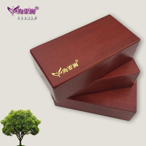 HaiFeiLAN Natural Wood Yoga Brick Wooden Block Iyengar Yoga Auxiliary Environmental Yoga Equipment