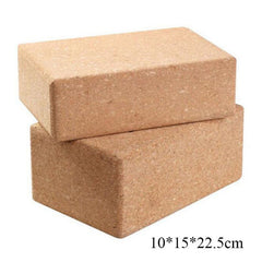 High Density Natural Cork Wood Yoga Block Non-Slip Brick Home Exercise Fitness Health Gym Practice Tool Pilates