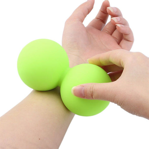 2016 New fashion Roller Massage Ball Physio Gym Excise Relief Mobility Tool Double Cross Ball for yoga free shipping #HT0061