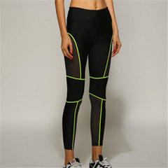 High Elasticity Legging Women Activewear Legging Female Patchwork Trousers Stripe Aptitud Bodybuilding Sportswear Leggins L003