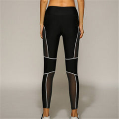 High Elasticity Legging Women Activewear Legging Female Patchwork Trousers Stripe Aptitud Bodybuilding Sportswear Leggins L003