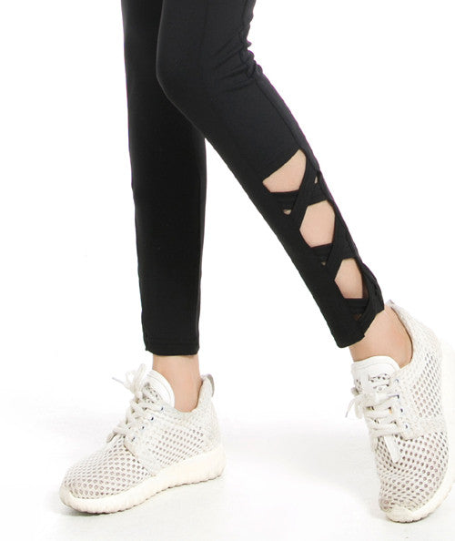 2017 Lady Black Fitness Legging Spliced Autumn Winter Trousers Activewear Legging for Women 1212 American Original Order