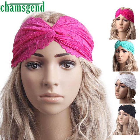 2017 Gym fitness Lace Headbands For Women Winter Sports Headband Head Wrap Wide Yoga Hairband Head band Hair Accessories JAN13YP