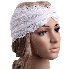 2017 Gym fitness Lace Headbands For Women Winter Sports Headband Head Wrap Wide Yoga Hairband Head band Hair Accessories JAN13YP