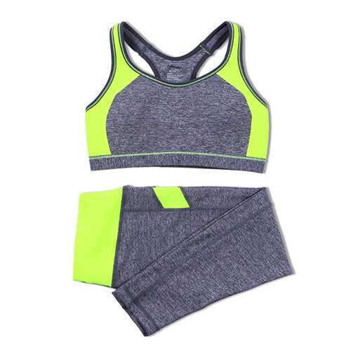 B.BANG Women Sport Yoga Sets for Running Gym Sportswear Sports Top Gym Push Up Bras Elastic Capris Fitness Tights Suit for Woman