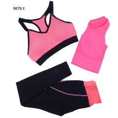 B.BANG 2017 Women Sport Yoga Set for Running Gym Sportswear Suit for Female Elastic Waist Yoga Suits Fitness Workout Clothing