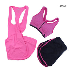 B.BANG 2017 Women Sport Yoga Set for Running Gym Sportswear Suit for Female Elastic Waist Yoga Suits Fitness Workout Clothing
