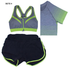 B.BANG 2017 Women Sport Yoga Set for Running Gym Sportswear Suit for Female Elastic Waist Yoga Suits Fitness Workout Clothing