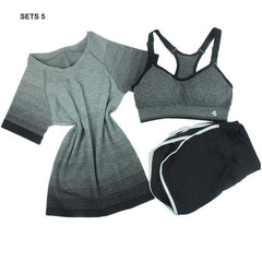 B.BANG 2017 Women Sport Yoga Set for Running Gym Sportswear Suit for Female Elastic Waist Yoga Suits Fitness Workout Clothing