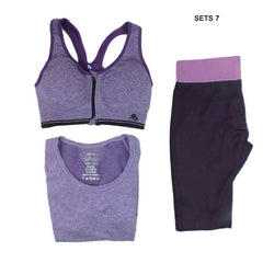 B.BANG 2017 Women Sport Yoga Set for Running Gym Sportswear Suit for Female Elastic Waist Yoga Suits Fitness Workout Clothing
