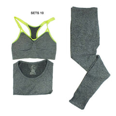B.BANG 2017 Women Sport Yoga Set for Running Gym Sportswear Suit for Female Elastic Waist Yoga Suits Fitness Workout Clothing