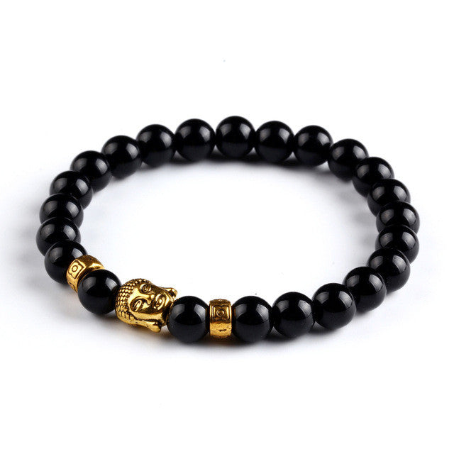 Lava Stone Onyx Synthetic Stone  Yoga Bracelet