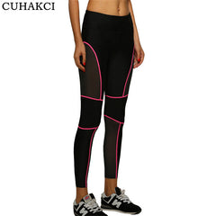 High Elasticity Legging Women Activewear Legging Female Patchwork Trousers Stripe Aptitud Bodybuilding Sportswear Leggins L003