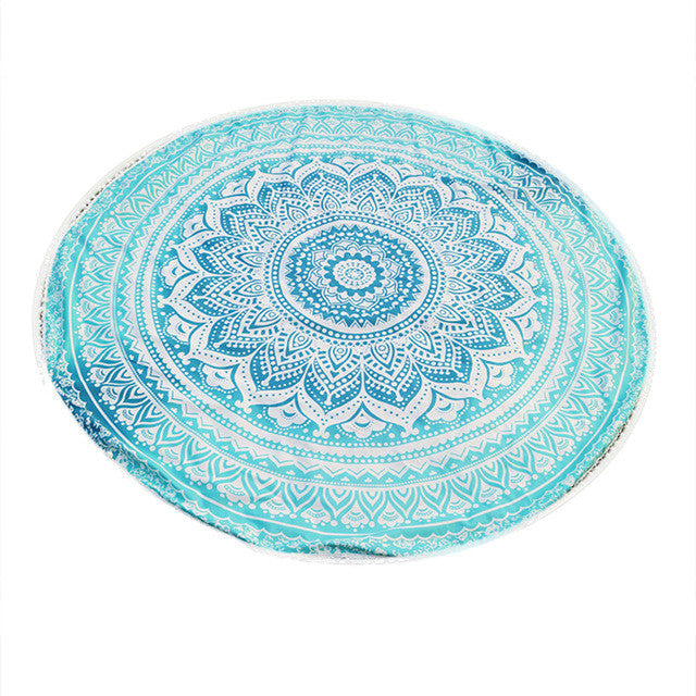 Green Printed Yoga Towels