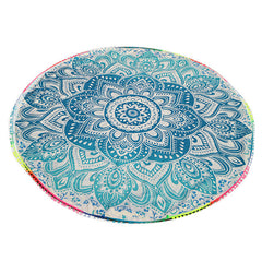 Floral Print Round Yoga Mat