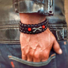 Mcllroy DIY Strand Bracelets Beads 8mm Matte Stone Beads Balance Paw Bracelete Feminino Yoga Reiki Prayer Bead