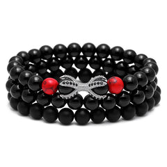 Mcllroy DIY Strand Bracelets Beads 8mm Matte Stone Beads Balance Paw Bracelete Feminino Yoga Reiki Prayer Bead