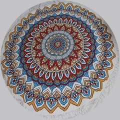 150 CM Geometric Printed Round Yoga Towel
