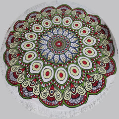 150 CM Geometric Printed Round Yoga Towel