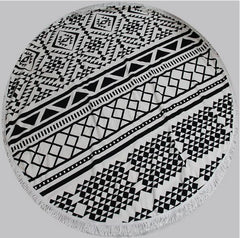 150 CM Geometric Printed Round Yoga Towel