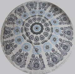 150 CM Geometric Printed Round Yoga Towel