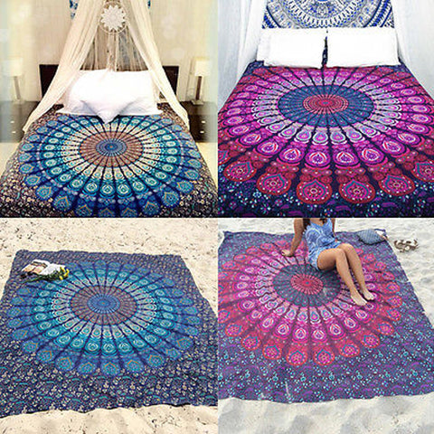 Offer 20% Indian Mandala Yoga Mat Wall Hanging Boho Beach Mat Throw tablecloth Towel Decor Dorp Shipping