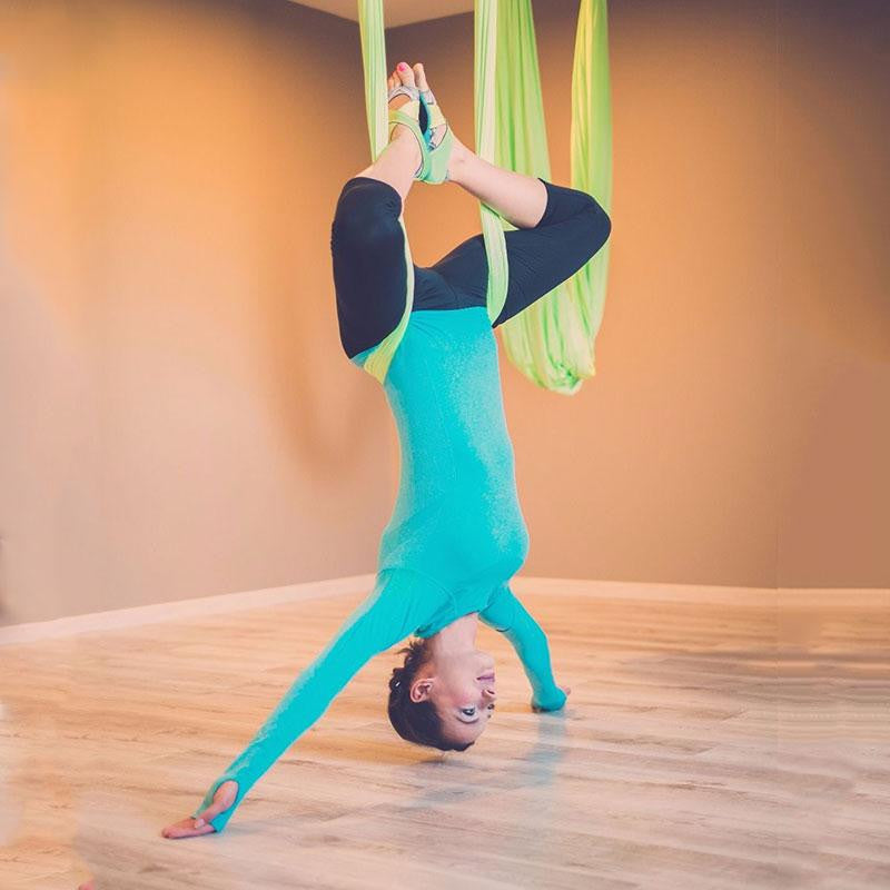 Parachute  cloth Yoga Hangmat Hammock Fitness Inversion Yoga Belt Trapeze Anti-Gravity Traction Yoga Gym Strap Swing