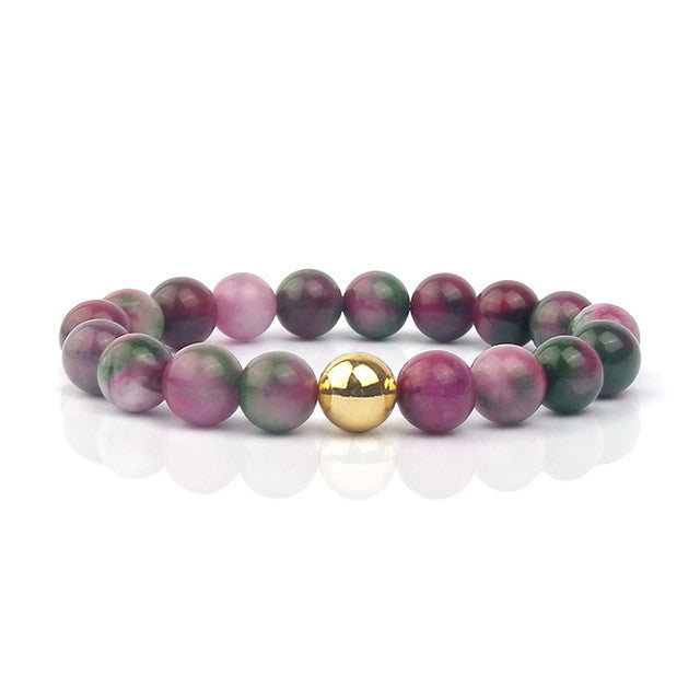 AZIZ BEKKAOUI Fashion New Natural Stone Bead Bracelets For Women Strand Braclets Bangles Colorful Yoga bracelets Men Jewelry