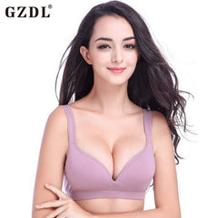 GZDL Sexy Bra Stylish Lady Cotton Seamless Fitness Slim Bra Tops Brassiere Women's Fashion Activewear Racerback 70-85 A-D 5056