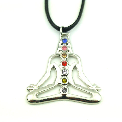 India Buddha Yoga Meditation Healing Chakra Mandala Stones And Crystals Rhinestone Necklace Jewelry Box Women