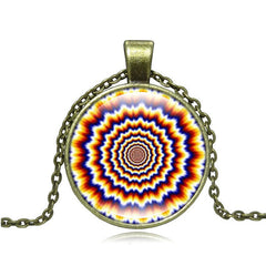 Vintage henna yoga pendant necklaces handmade India jewelry bloom mandala lotus necklace om symbol buddhism bijoux S7291