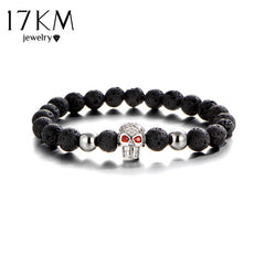 Skeleton Head Stone Bracelet