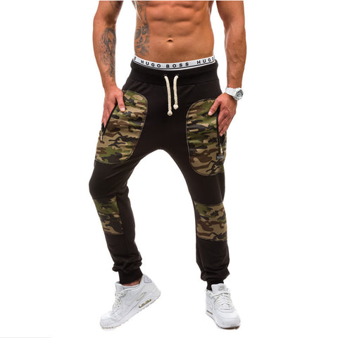 2017 New Brand Summer Casual Pants For Men Clothing Camouflage Patchwork Sweatpants Male Sporting Wear Long Trousers 16K32