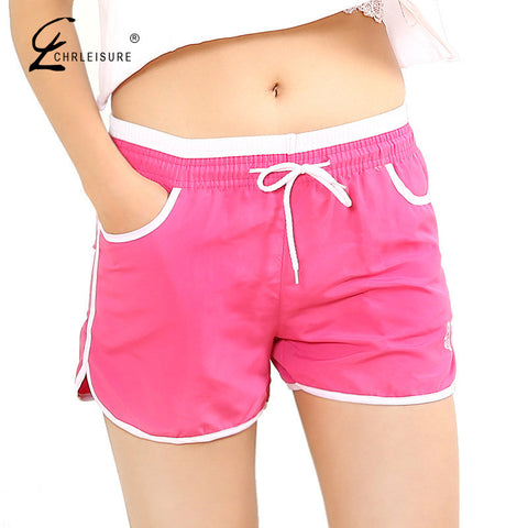 CHRLEISURE L-XL 9 Color Casual Candy Colors Lace Up Shorts Women Workout Shorts Activewear Quick-drying Slim Shorts for Women
