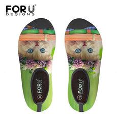 FORUDESIGNS Adult Slip Neoprene 3D Cute Cats Prints Women Surf Aqua Beach Water Socks Shoes Yoga Swim Diving Water Shoes Female