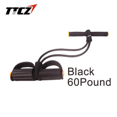 TTCZ 2 Tube Strong Fitness Resistance Bands Latex Pedal Exerciser Women Men Sit Up Pull Ropes  tic foot yoga fitness equipment