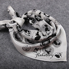 fishstory pure silk dot bird sports men scarves head wear handkerchief headscarf cycling free shipping
