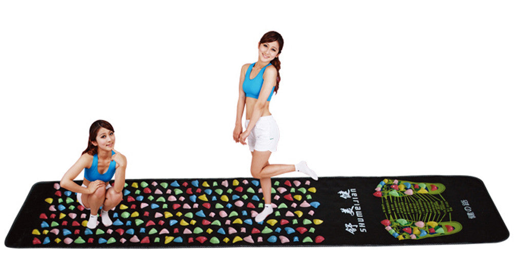 Hot Sale 2015 Medialbranch Colorful Plastic Foot Massager Pad Acupuncture Cobblestone Yoga Mat  175*35cm