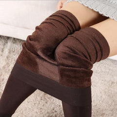 8 Colors Autumn And Winter Women's Warm Leggings Fashion Plus Thick Polyester Warm Seamlessly Activewear Leggings