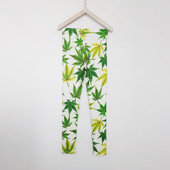 Leaf Printed Yoga Leggings