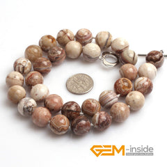 Round Smooth Brazil Crazy Lace Carnelia n necklace natural stone beads necklace DIY Jewelry Yoga Meditation Necklace